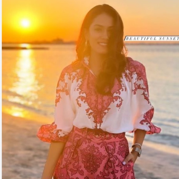 ZIMMERMANN Nina Billow Blouse in Watermelon Print Zimmermann Size 0 - Picture 10 of 10